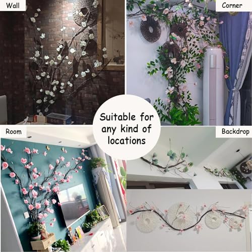 118in Artificial Magnolia Orchid Flowers Garland Hang Vine(Blue) - Image 5