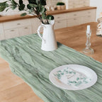 6 Pack Cheesecloth Table Runner 10Ft Christmas Gauze Boho Table Runners for Wedding Decor Bridal Shower Decorations Baby Shower Party(35" x 120") - Image 5