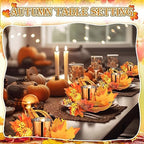 Umigy 6 Set Fall Candle Holders Glass Votive, Pumpkin, Orange - Image 5