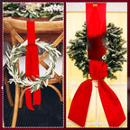 VitalCozy 12 Pcs Red Wreath Sash Cotton Blank Ribbon - Image 7