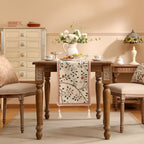 ISAENNE Designer French Linen Table Runner,87"x12"-Flora A - Image 3