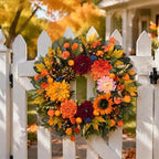 Waipfaru 2Pcs 26 in Harvest Fall Wreaths for Front Door Decor with Pumpkin - Image 5
