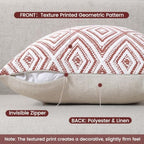 HPUK Throw Pillow Covers 18x18, 4 Pack, Coral Textured Couch Pillow Covers - Image 2