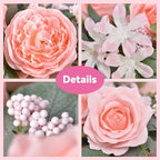 DearHouse 2Pcs Artificial Peony Flower Garland and - Silk Peony Garland with Flowers and Eucalyptus for Wedding Party Table Decoration,6ft/Strand (Pink) - Image 5
