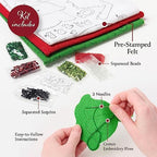 Bucilla Felt Applique 18" Stocking Making Kit, Santa's Peppermint Express, Perfect for DIY Arts and Crafts, 89611E - Image 3