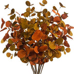 8 Pcs Artificial Fall Eucalyptus Stems, 27 Inch by Ruidazon