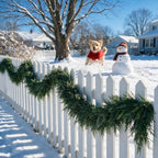 15FT Christmas Cedar Garland,Real Touch Soft Greenery Christmas Decorations - Image 6