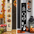 One-Piece Reversible Fall Halloween Porch Sign, Outdoor Decor by flangairy