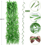 100pcs 600Ft Artificial Ivy Garland Fake Hanging Jungle Vines Decorations - Image 4