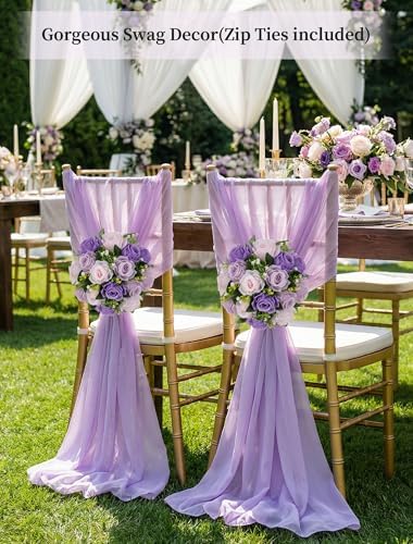 BLOSMON Wedding Flower Centerpieces for Tables: 6 Pcs Pink Purple Roses - Image 4