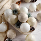 Yunlly 18 Pcs Neutral Sugar Christmas Ornaments Glitter Xmas Tree Decor by Yunlly