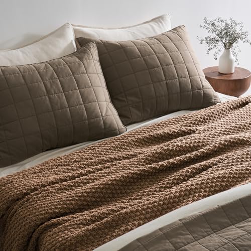 EVERGRACEHOME Chunky Chenille Knit Throw Blanket, 108x92, Camel Brown - Image 6