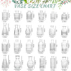 SUPMIND 24pcs Glass Bud Vase Set, Clear Small Flower Vases for Centerpieces - Image 3