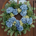 BLOSMON Hydrangea Wreaths for Front Door, 26 Inch, Dusty Blue, with Hanger by Blosmon