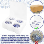 4 Pcs Small Blue and White Vases Chinoiserie Porcelain Vase, Retro - Image 3