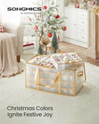 SONGMICS Large Christmas Ornament Storage Boxes, Set of 2, with 256 Slots - Image 2