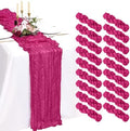 18 Pack Cheesecloth Table Runner 10FT Fuschia Table Runner Boho Gauze Cheese Cloth Table Runners Long Rustic Sheer Table Decorations for Wedding Party Baby Bridal Shower Birthday Holiday Spring by Showgeous