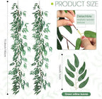 5 Pcs Willow Leaves Garland, 6 ft Willow Vines, Artificial Greenery Garland - Image 2
