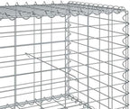 vidaxl - Gabion Basket with Cover - Galvanized Iron - 196.9"x39.4"x19.7" - Outdoor Landscape and Garden Decor - Image 4
