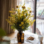 TOPZEA Set of 8 Amber Glass Vase, 17oz Boho Flower Vase Bud Vases Decorative Brown Medicine Glass Bottles Vintage Small Apothecary Jars for Home Décor, Dining Table, Wedding Centerpiece, Bridal Shower - Image 3