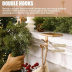 MorningRo 6 Pack 2 in 1 Stocking Holders for Mantle, Brass - Image 3