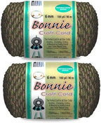 Pepperell Bonnie Braid Macrame Cord | 6mm x 100yd | Sage Dream (Value 2-Pack) | Twisted Polypropylene Cord for DIY Crafts, Plant Hangers, Wall Hangings, Crochet & Macrame | Long-Lasting, Vibrant Color by PepperellCrafts