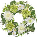Briful 20in Artificial Dahlia Flower Wreath for Front Door Large Silk Dahlia Daisy Floral Wreath Fake Hanging Greenery Wreaths for Spring Summer Home Wall Window Mantle Outdoor Porch Décor by Briful