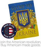 Glory to Ukraine Garden Flag - Set with Stand Support Cause Ukrainian - House Decoration Banner Small Yard Gift Double-Sided Made in USA 13 X 18.5 - Image 5