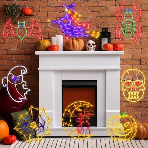 TRWYMZ Halloween Decorations - 16" Halloween Window Silhouette Lights - Image 3