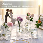 Glasseam Glass Bud Vases for Centerpieces: Bulk of 24 Clear Small Vases - Image 3