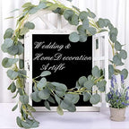 6Pack Artificial Eucalyptus Garland, 6 ft Faux Silk Eucalyptus Leaves Vines Handmade Garland Greenery Wedding Backdrop Arch Wall Decor - Image 3