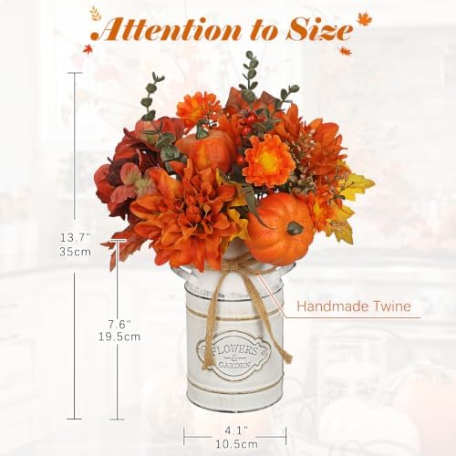Fall Centerpieces for Tables Fall Flowers in Vase Fall Floral Arrangement - Image 2