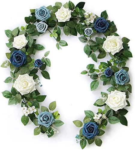 PONATIA 5FT Handcrafted Artificial Rose Flower Garland by ponatia