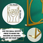 Glamativity Large 4 Pack Gold Wall Art Décor, Minimalist Décor Single Line Art Wall Décor, Real Metal Wall Art, Woman's Body Shape Abstract Wall Art (Gold Classic Style, L Size 22.5 x 15.7'') - Image 3