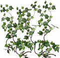 Artificial Rattan Tree Vines with Creeper Leaves Climbing Ivy Branches Grapevines UV Resistant Greenery Garland for Home Garden Landscape wall Hanging Climber Habitat Decor 43” (Green - Pack 4) by kimbovillea