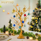 NUPTIO Gold Christmas Tree, 22.8 Inch Artificial Display Branch for Wedding - Image 2