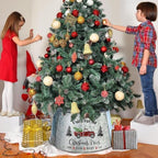 Small Metal Christmas Tree Collar 21 Inch Diameter Base, Small Tree Collar for Slim Trees, Christmas Truck Decorations - Image 2