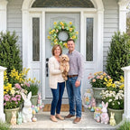 Spring Easter Wreaths for Front Door in 16 inch,Artificial Daisy Easter Egg Decorative,Farmhouse Spring Decorations,Front Door,Wall, Wedding,Easter,Spring(Yellow&Green) - Image 7