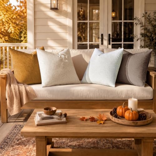 a moment Waterproof Throw Pillow Covers Set of 4,26x26 Inch Outdoor Stain Resistant Pet Friendly Pillowcases Cushion Covers for Patio Sofa and Living Room,Earth's Rhythm - Image 7