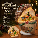 Christmas Snow Globe, Water Globe Acorn Squirrel Harvest Decor Lantern - Image 2