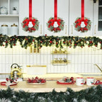 Dingion 6 Pcs 6" Norfolk Christmas Mini Cabinet Wreaths for Kitchen - Image 3