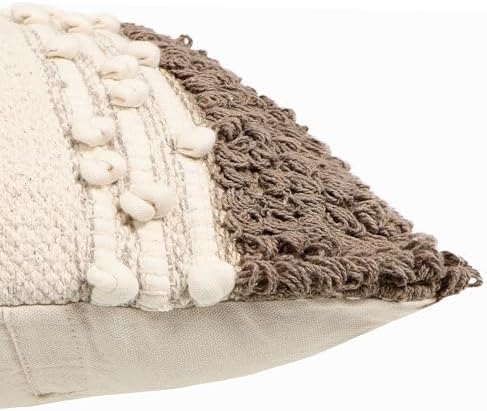 · REDEARTH · Boho Textured Handwoven Throw Pillow Cases - Boho Glam Taupe - Image 5