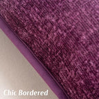 FUTEI Pack of 2 Chenille Soft Throw Pillow Covers 22x22 Inch, Purple - Image 3