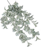 Factory Direct Craft Artificial Dusty Miller Cascading Bush Fake Greenery for Summer Arrangements and Everyday Displays - 30 Inches - Image 5
