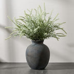 SIDUCAL Ceramic Decorative Flower Vase | 7.48 Inch Pottery Rustic Farmhouse Boho Vase for Home Decor, Table, Living Room, Bathroom, Coffee Desk, Shelf, Mantel Decoration, Wedding, Bronze - Image 5