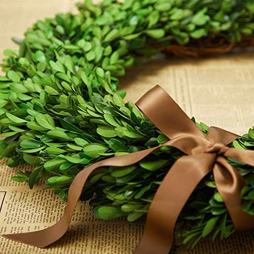 Boxwood Wreath Large 17 inch Preserved Nature Real Boxwood Wreath Home Decor Stay Fresh for Years Wreath for Christmas Thanksgiving Wedding Party Home Indoor Decor - Image 3