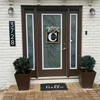 16'' Personalized Last Name Welcome Sign, Door Wreaths for Front Door Outside, Spring Wreath for Front Door Decor, Farmhouse New Home Gifts for Home (C) - Image 3