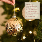 Valery Madelyn 100ct Christmas Tree Decorations Ball Ornament Set, White and Gold Shatterproof Hanging Ornaments Bulk for Xmas Holiday Party Decor - Image 5