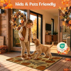LOKHOM Fall Welcome Door Mat, 24"x36" Coir Outside Doormat Hello Pumpkin - Image 3