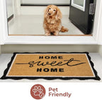 Folkulture Home Sweet Home Door Mat, Scalloped Doormat Outdoor - 16" x 28" - Image 2